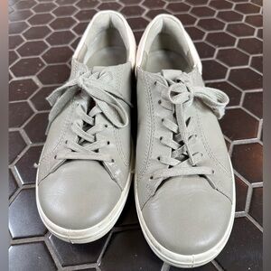 Sage Green Ecco Leather Sneakers